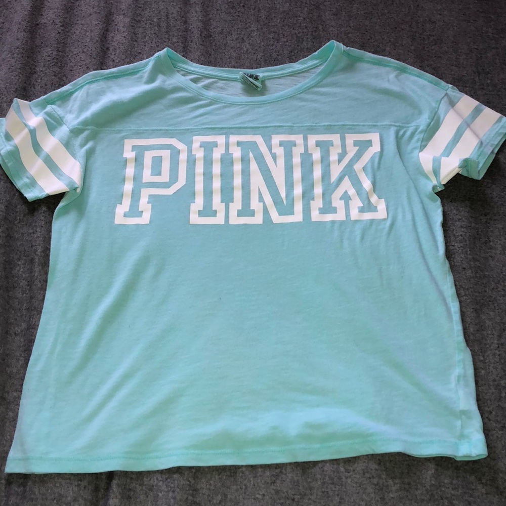 PINK Teal Jersey Tee